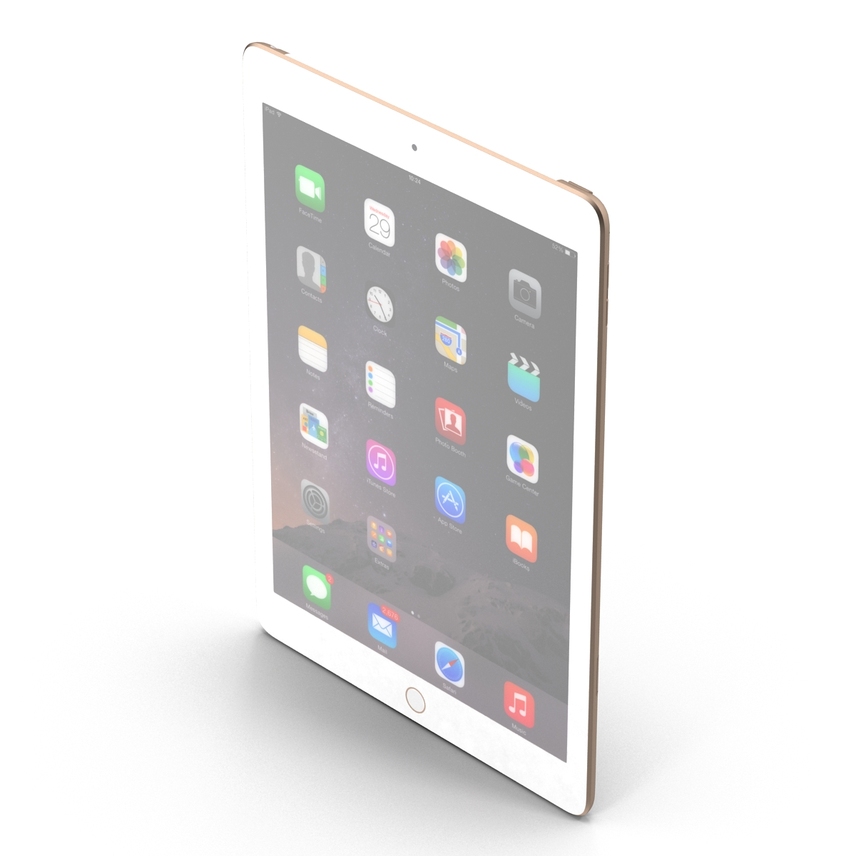 3D model iPad Air 2 3G Gold 2