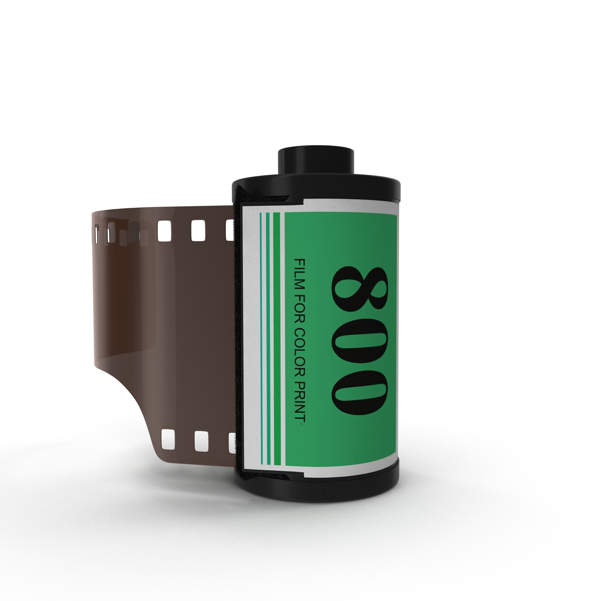 3D model 35mm Film Roll Green