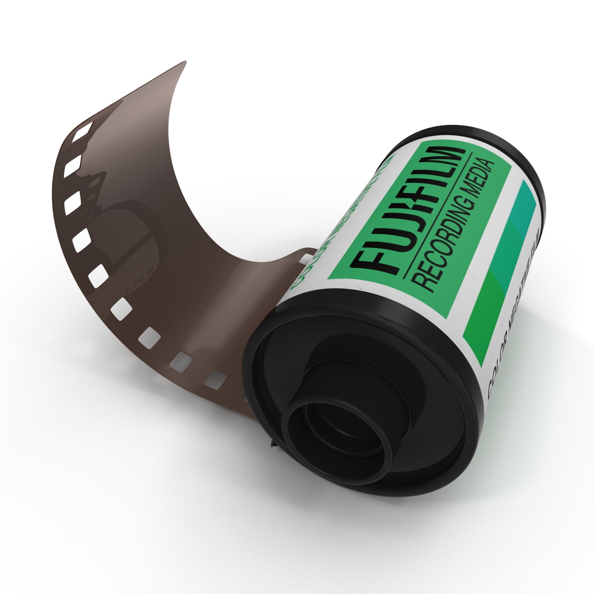 3D model 35mm Film Roll Green