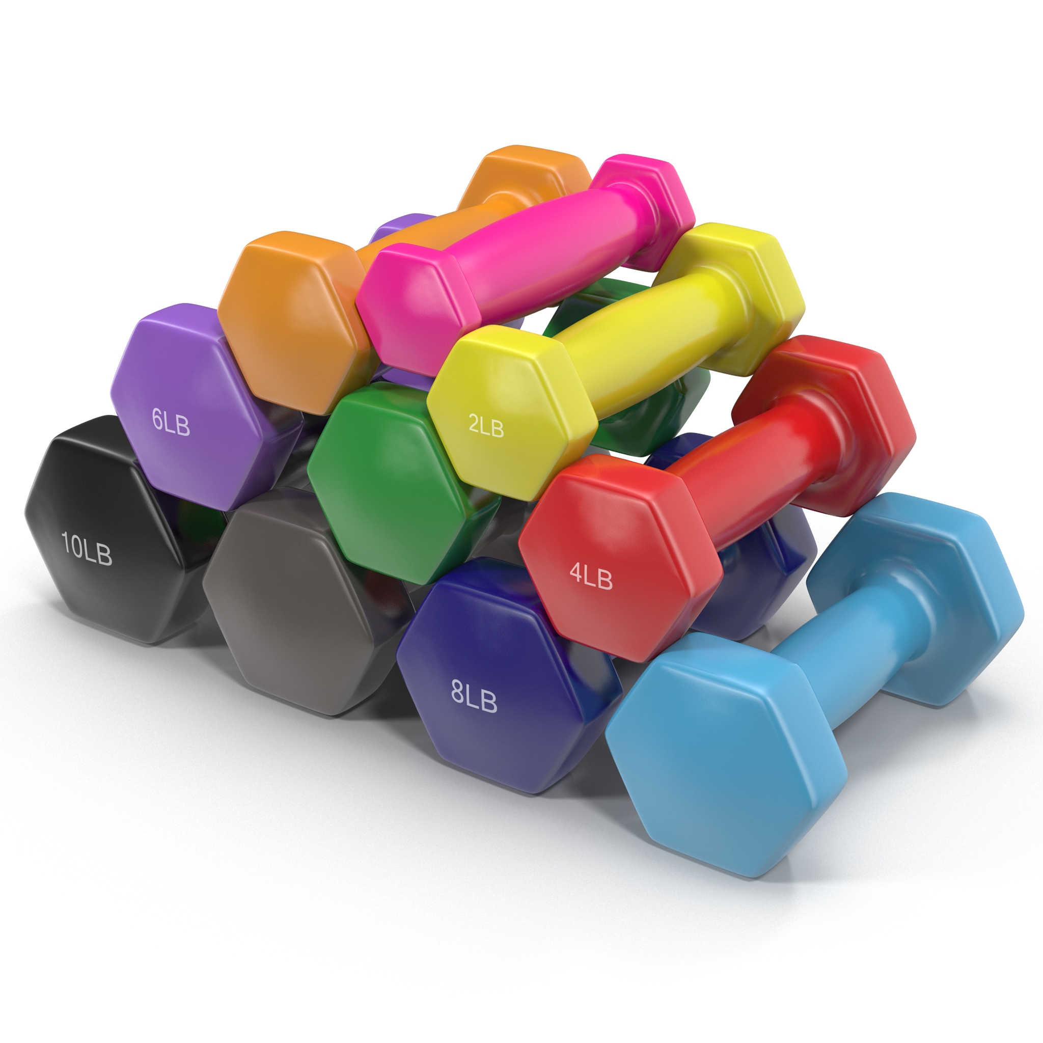 3D model Dumbbell Weights Set