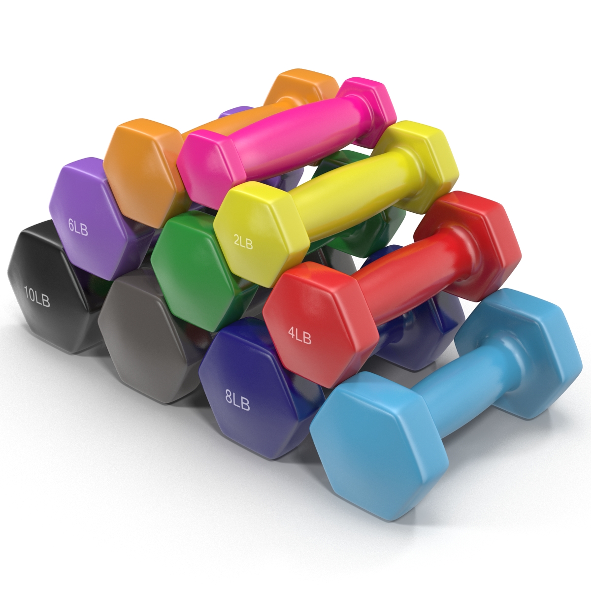 3D model Dumbbell Weights Set