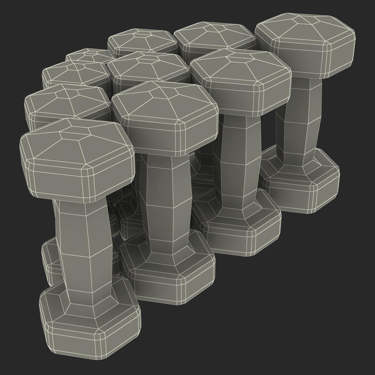 3D Dumbbell Weights Set Generic model