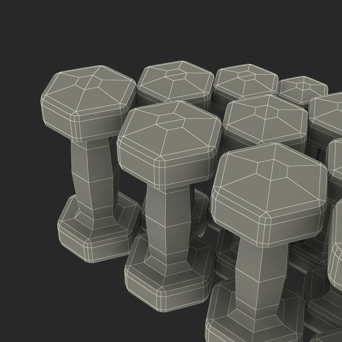 3D Dumbbell Weights Set Generic model