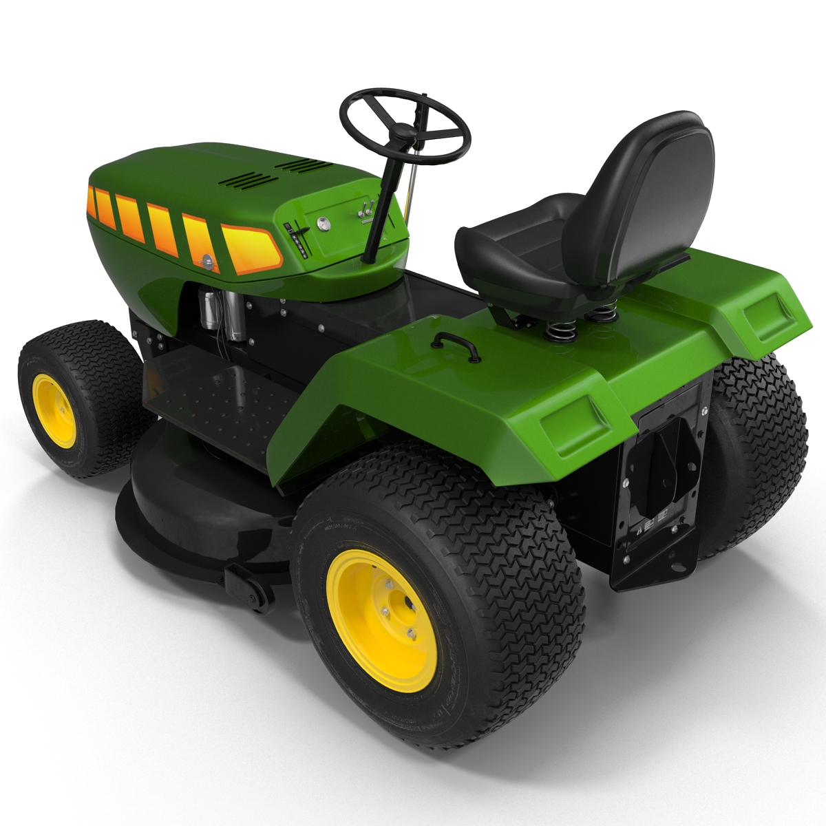 Lawn Tractor Rigged 3D model