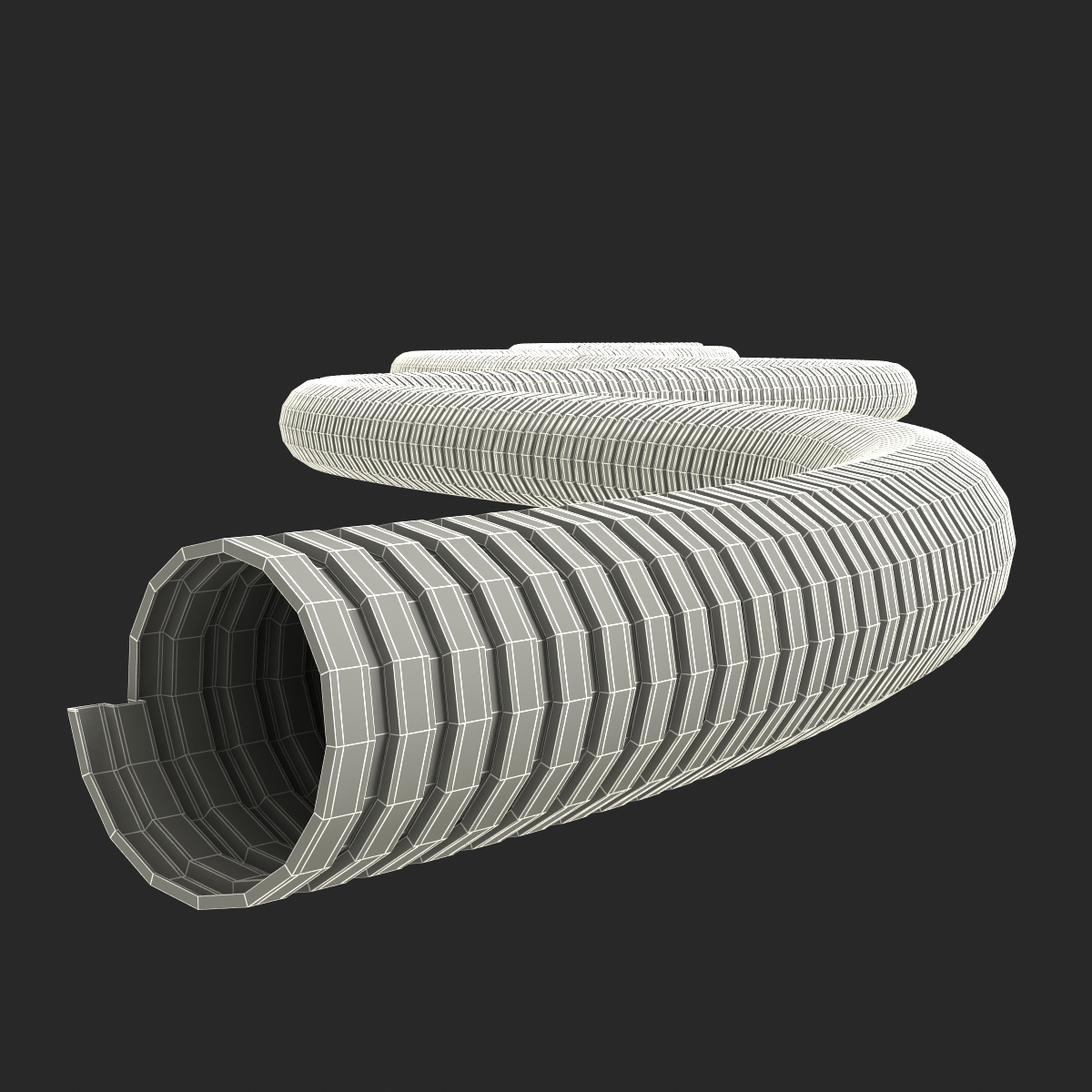 3D model Steel Electrical Conduit 2.7 Rigged