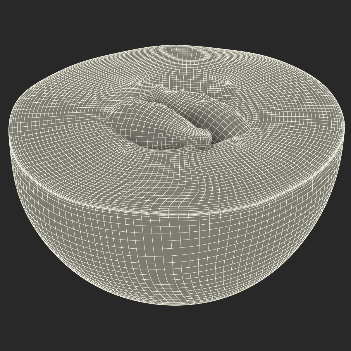 3D model Red Grape Cross Section 3