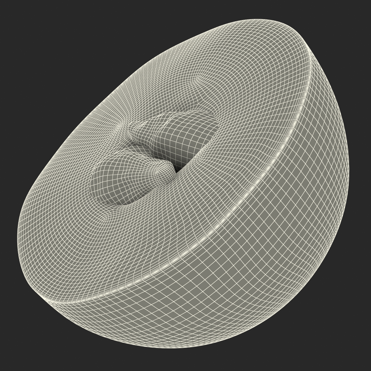 3D model Red Grape Cross Section 3