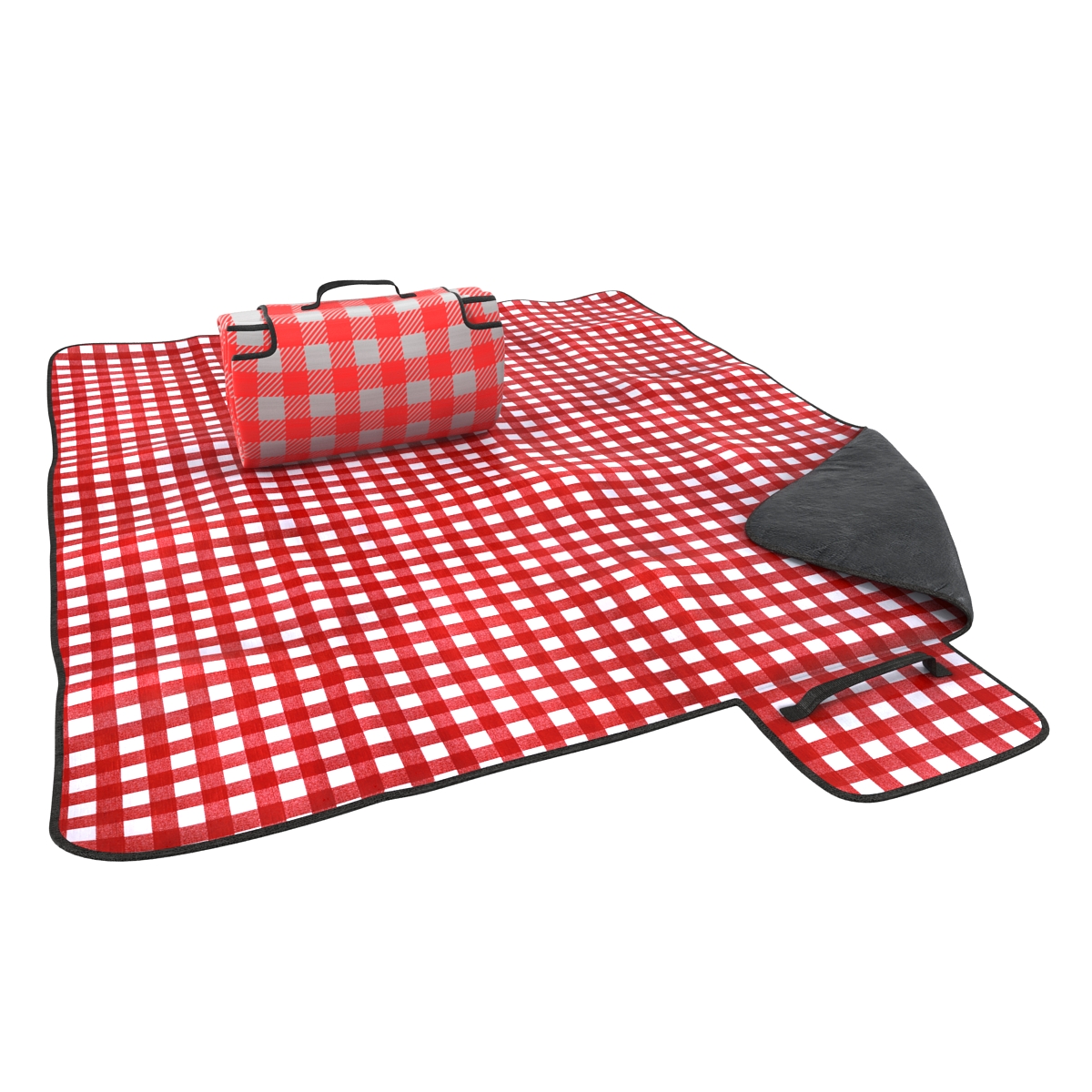 Picnic Blanket Red Set 3D