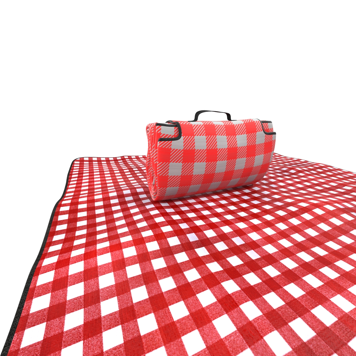 Picnic Blanket Red Set 3D