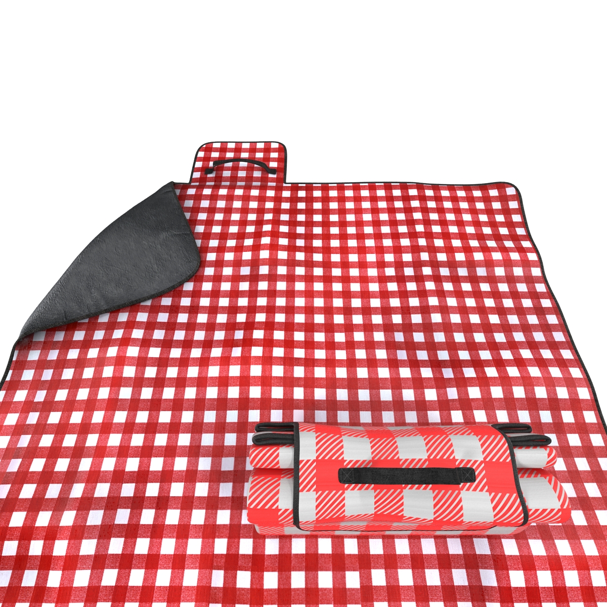 Picnic Blanket Red Set 3D