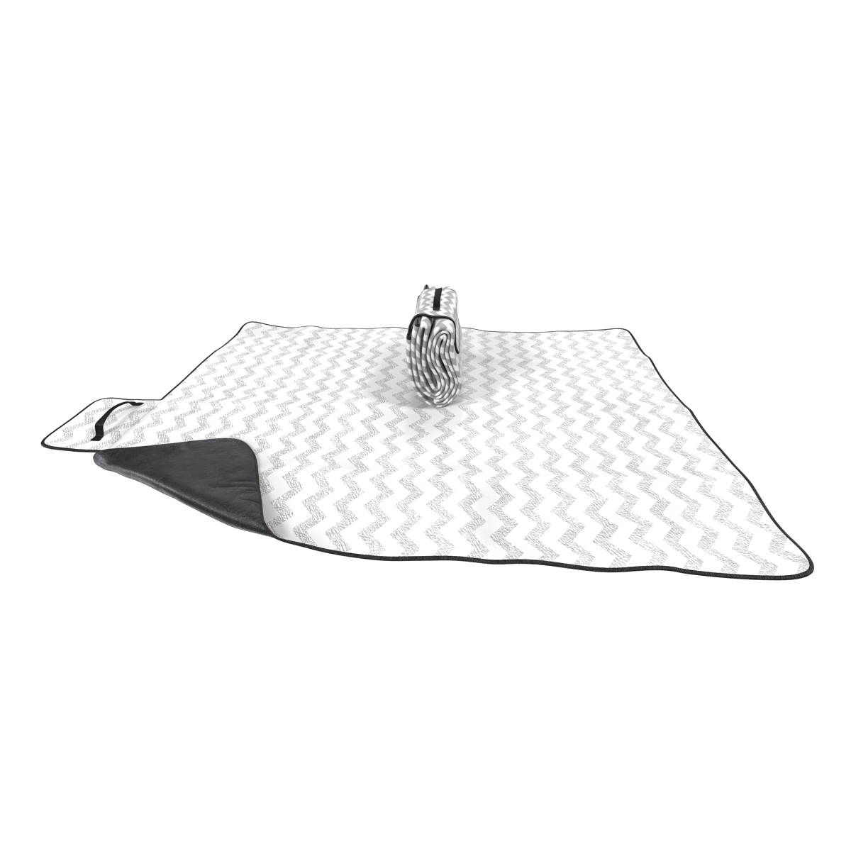 Picnic Blanket White Set 3D model