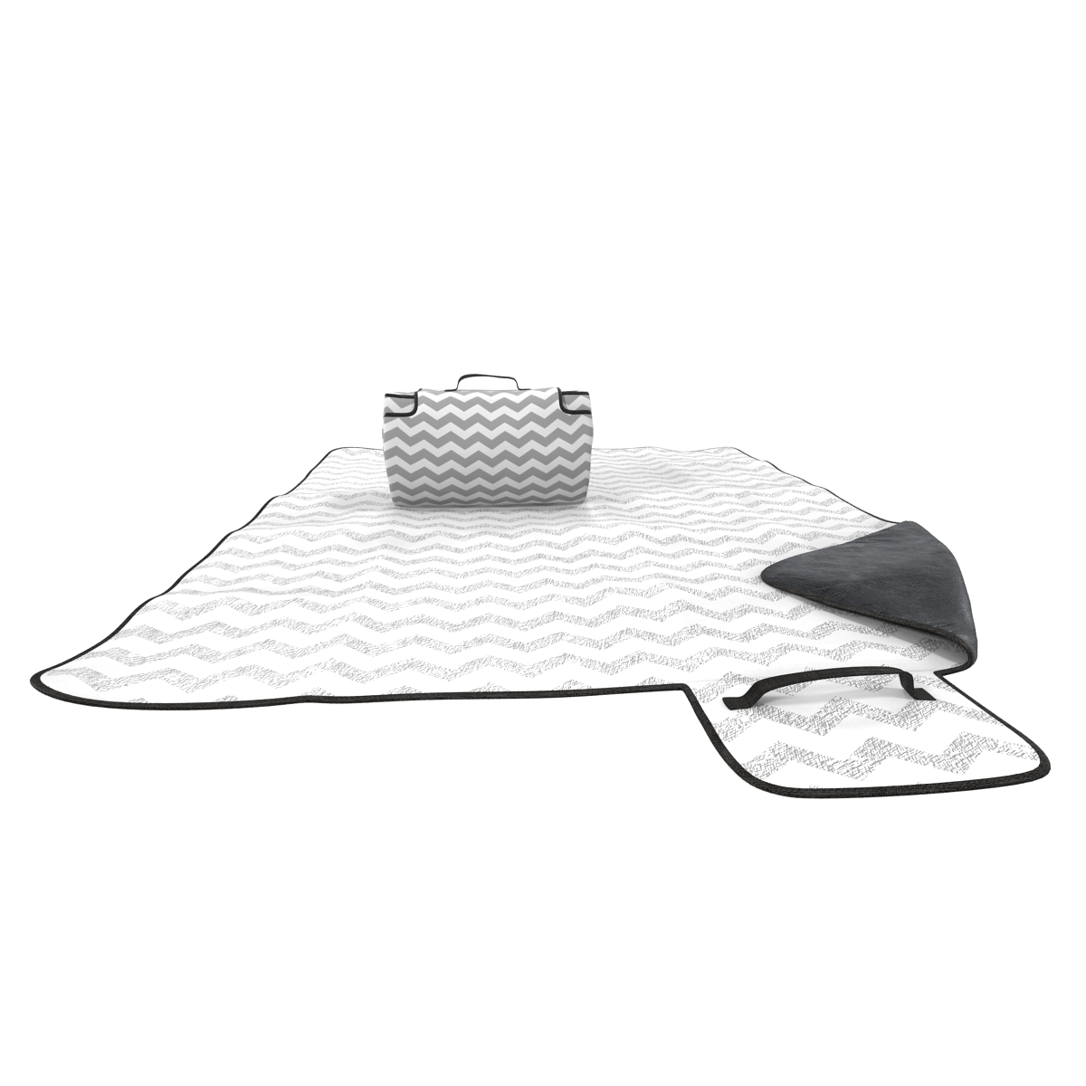 Picnic Blanket White Set 3D model