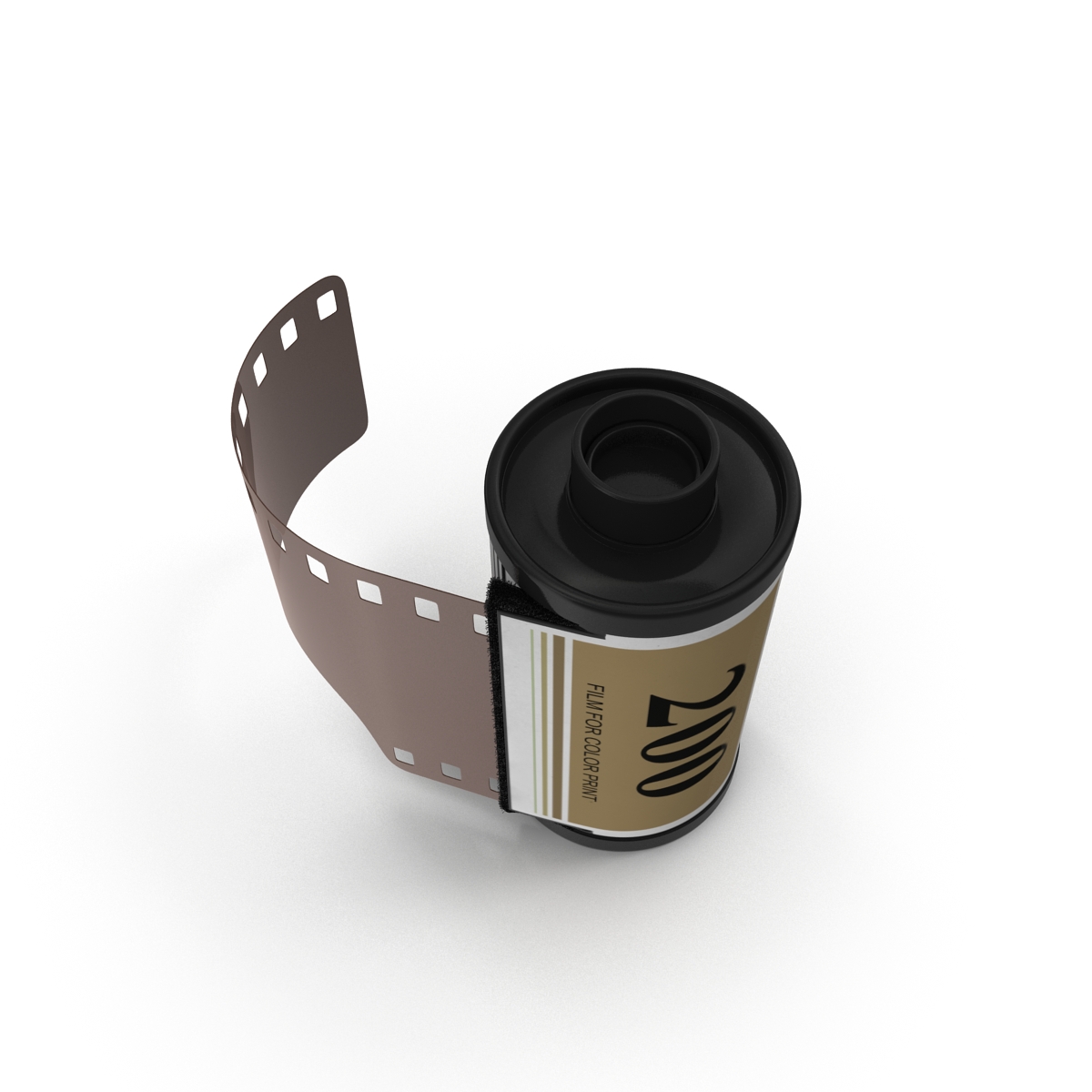 3D 35mm Film Roll Set model