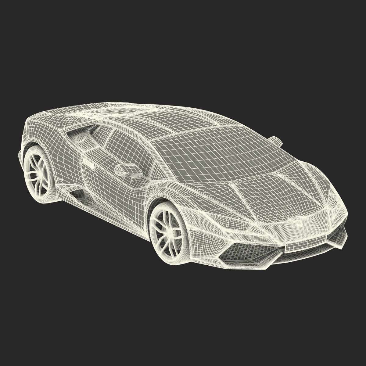 3D model Lamborghini Huracan Simple Interior