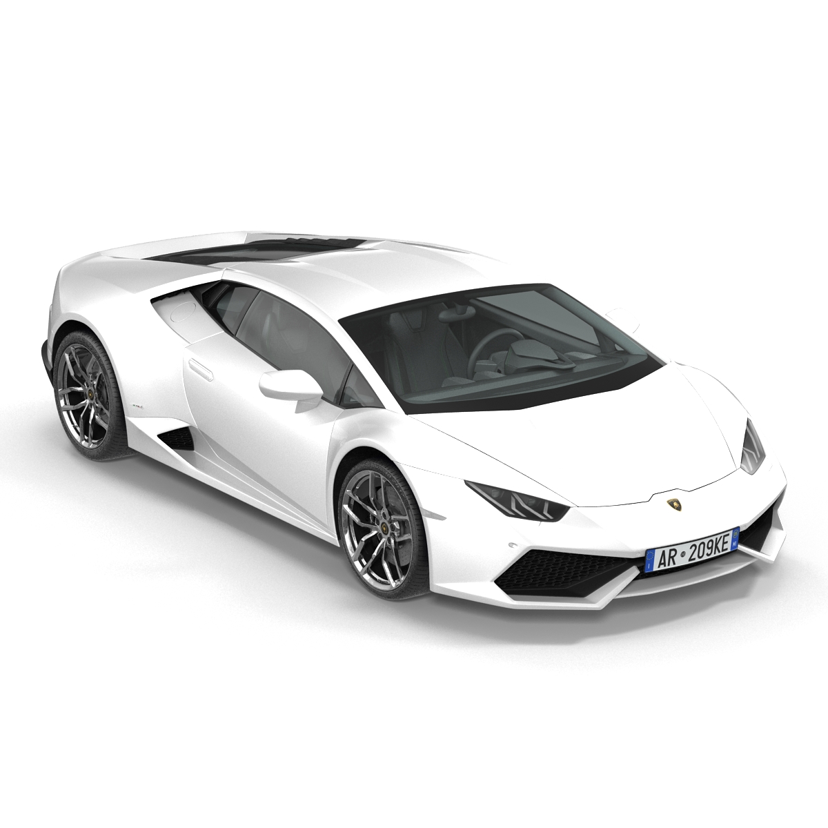 3D model Lamborghini Huracan Simple Interior