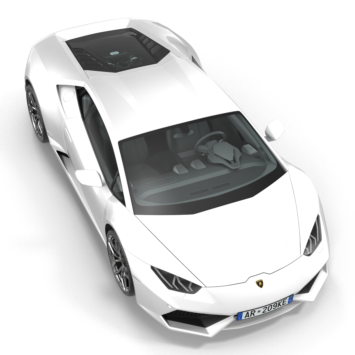 3D model Lamborghini Huracan Simple Interior