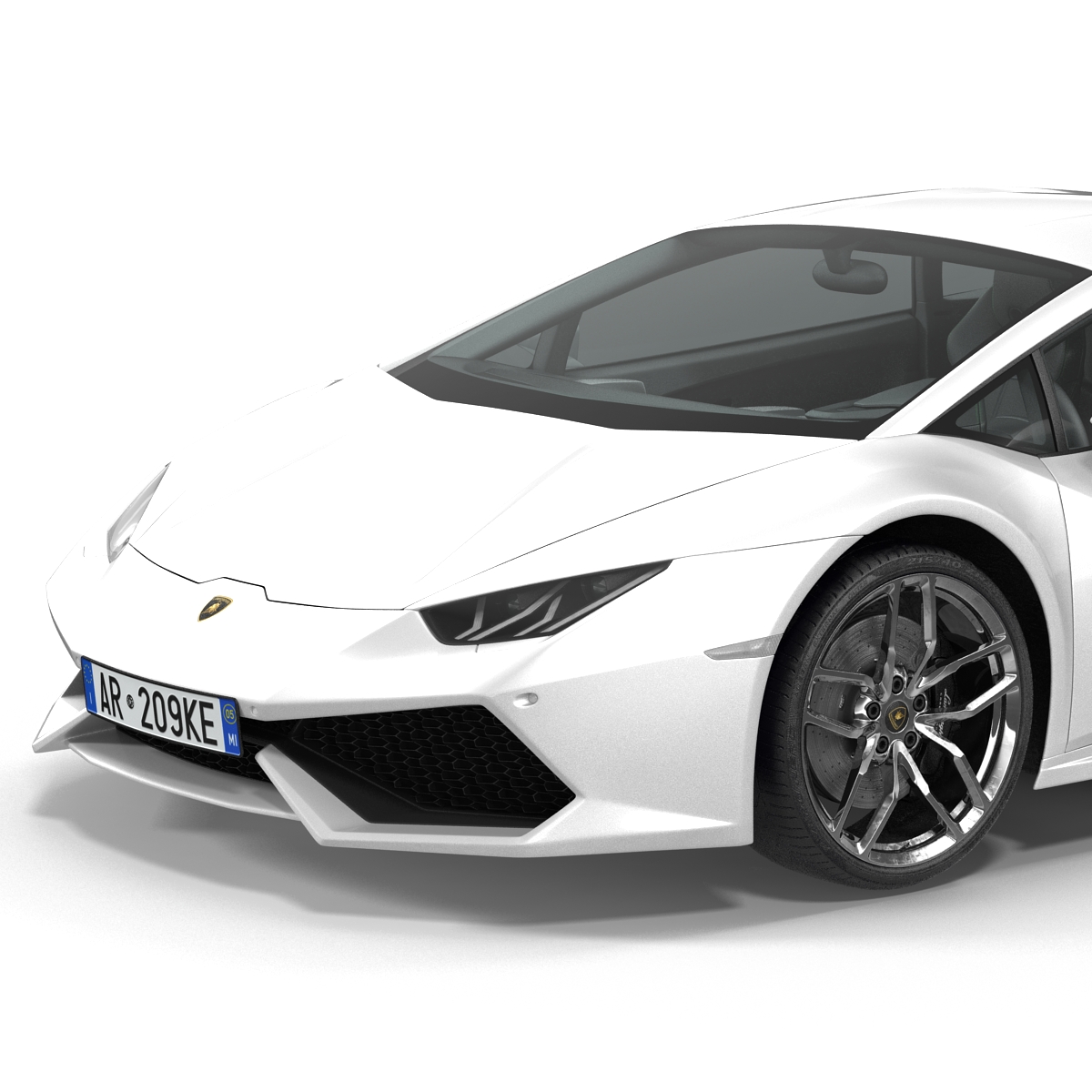 3D model Lamborghini Huracan Simple Interior