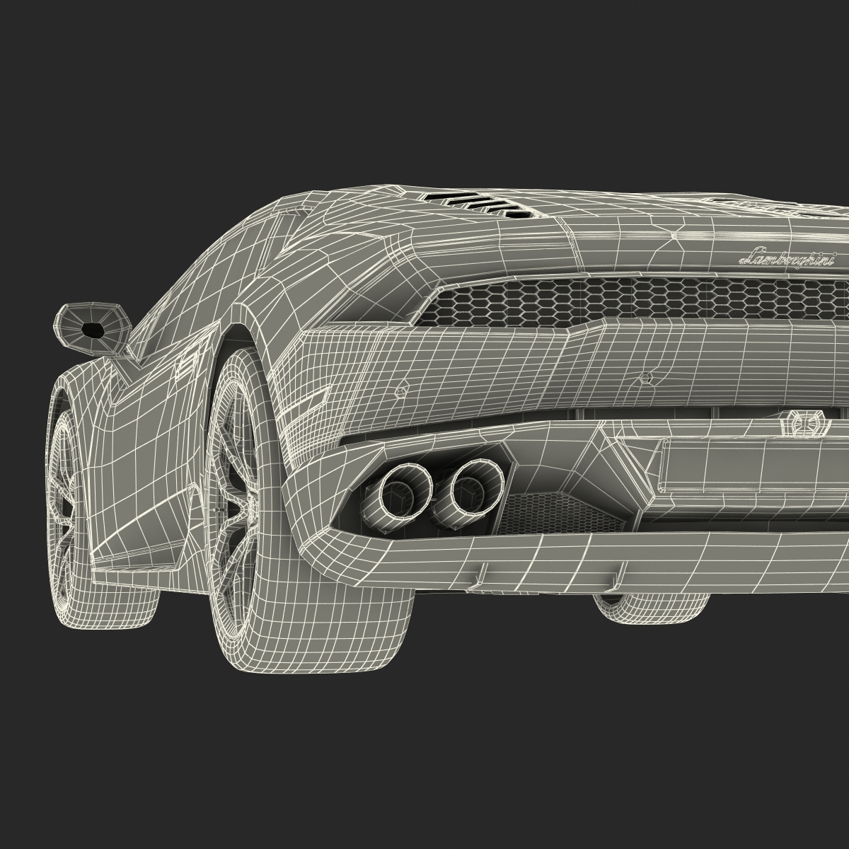 3D model Lamborghini Huracan Simple Interior