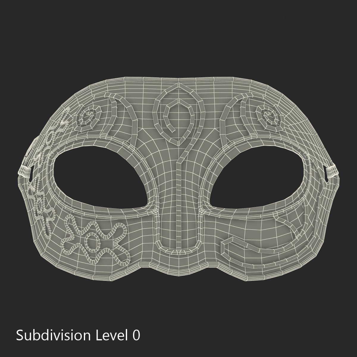 Masquerade Mask Red 3D model