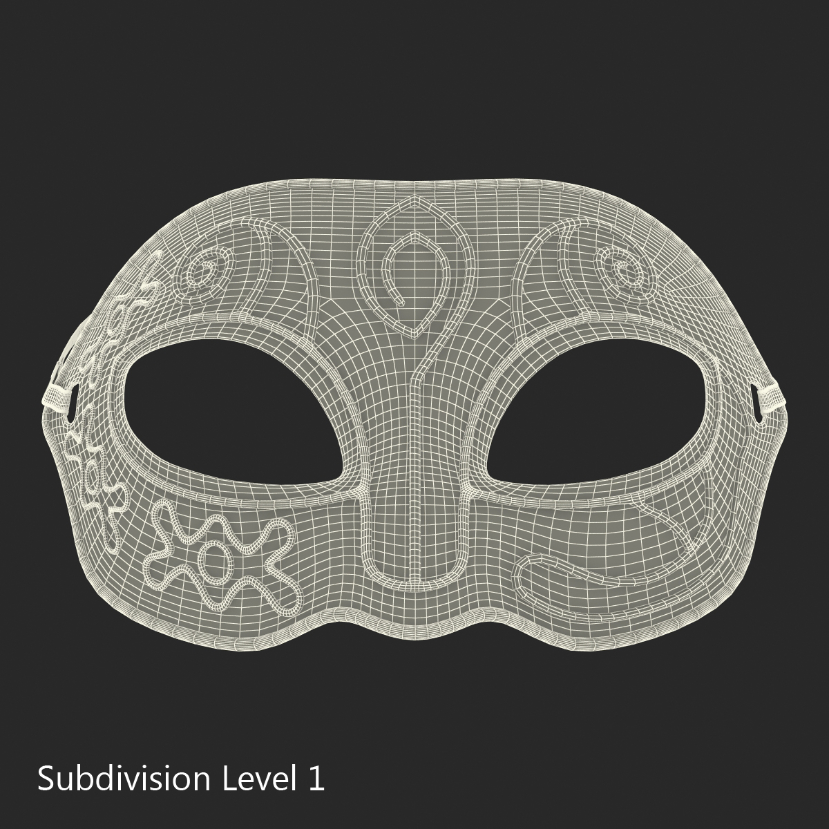 Masquerade Mask Red 3D model