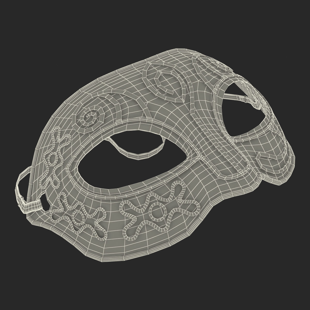 Masquerade Mask Red 3D model