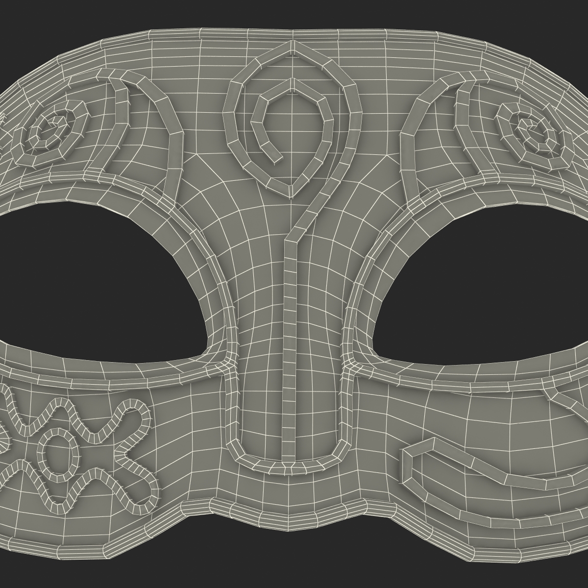 Masquerade Mask Red 3D model