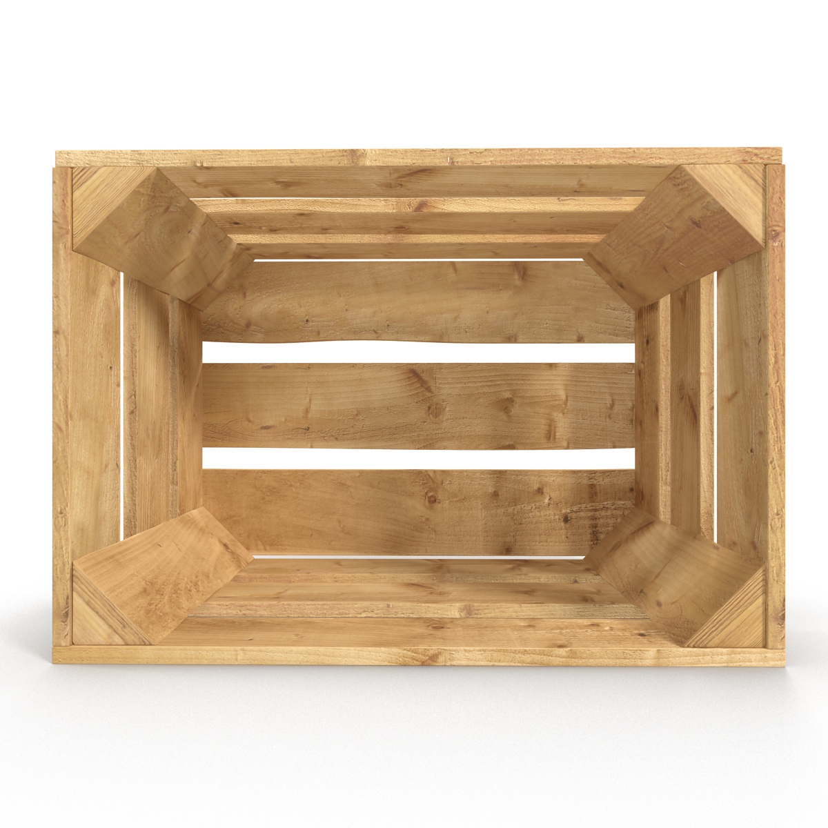 3D Wooden Fruit Crate model