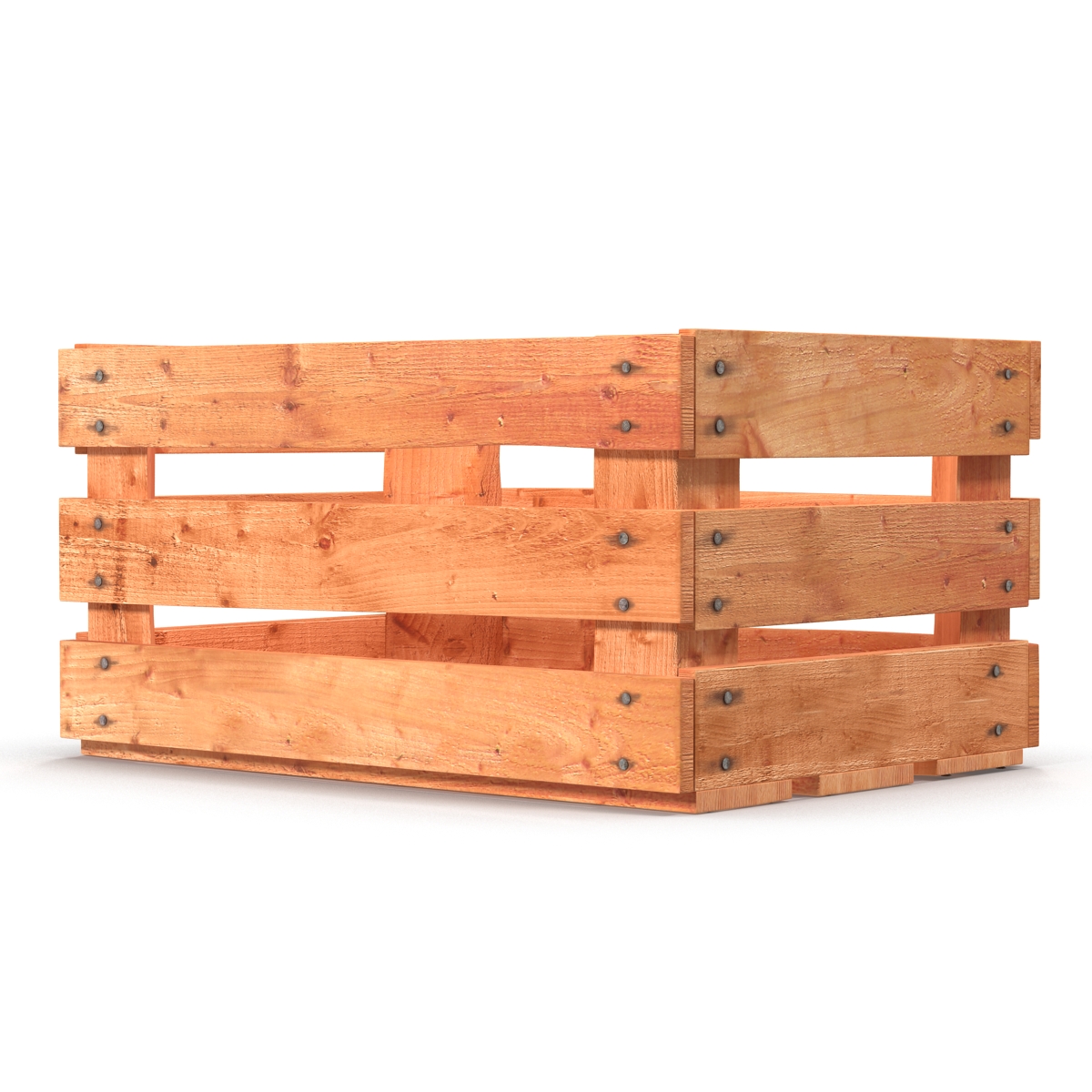 3D model Wooden Fruit Crate 2