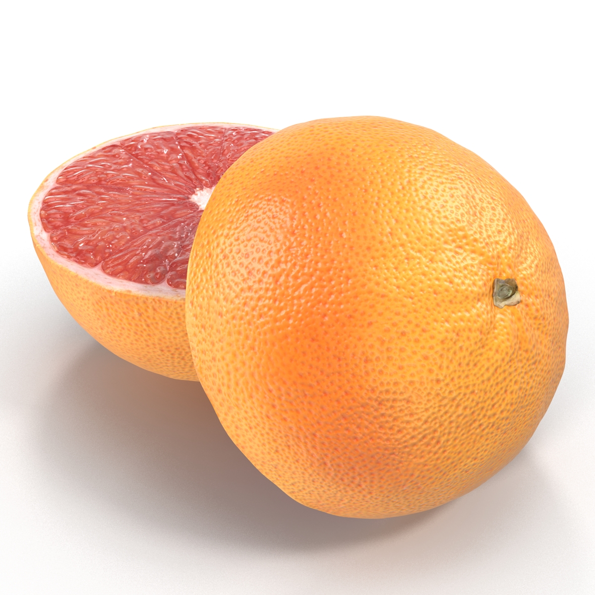 3D Grapefruit Cross Section 3