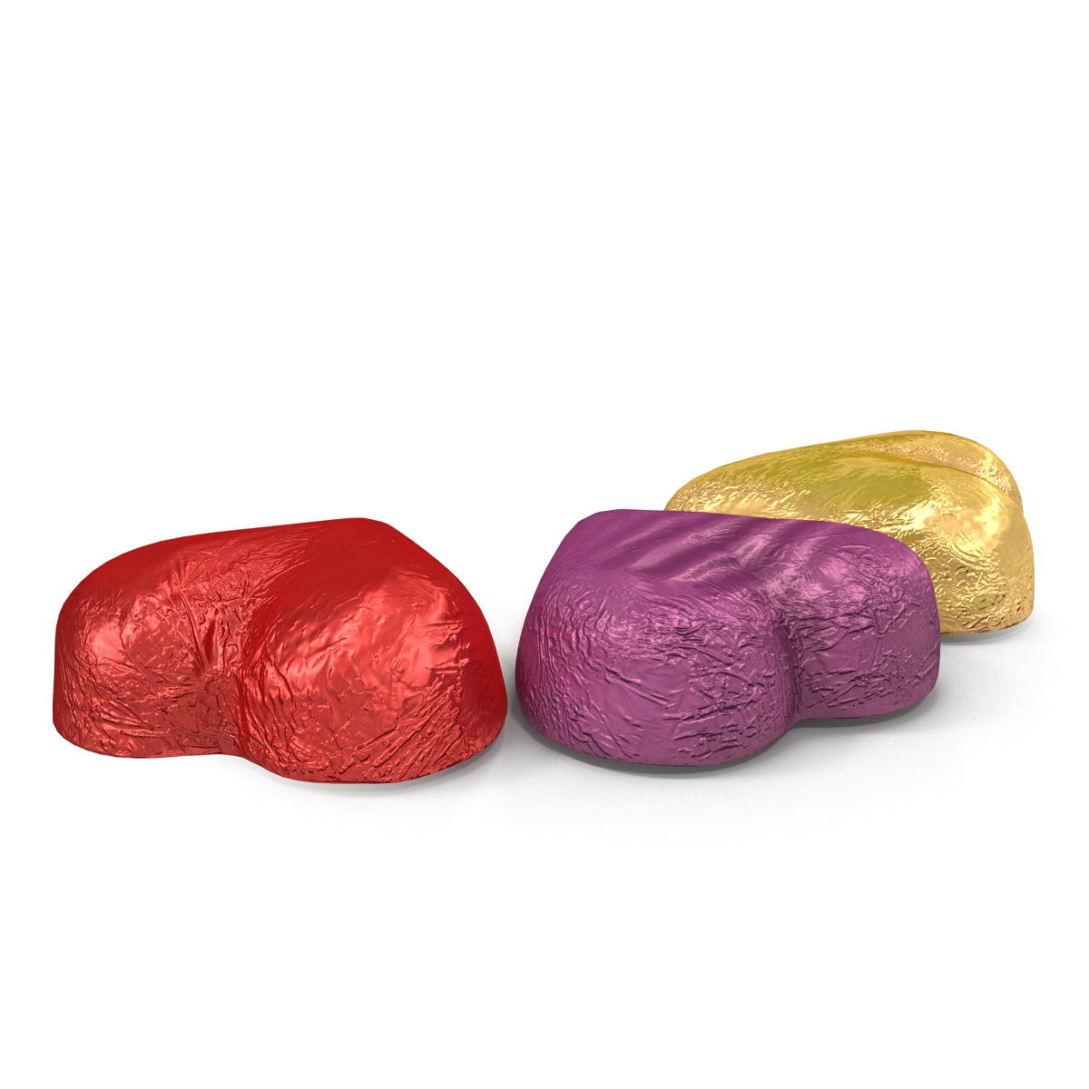 3D model Chocolate Candy Hearts in Foil