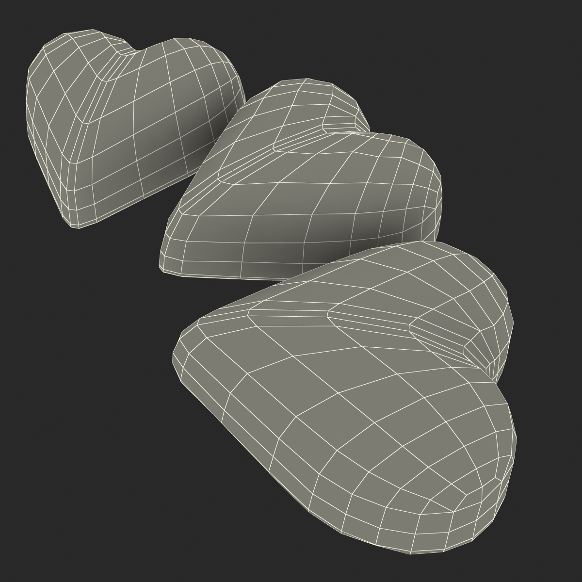 3D model Chocolate Candy Hearts in Foil