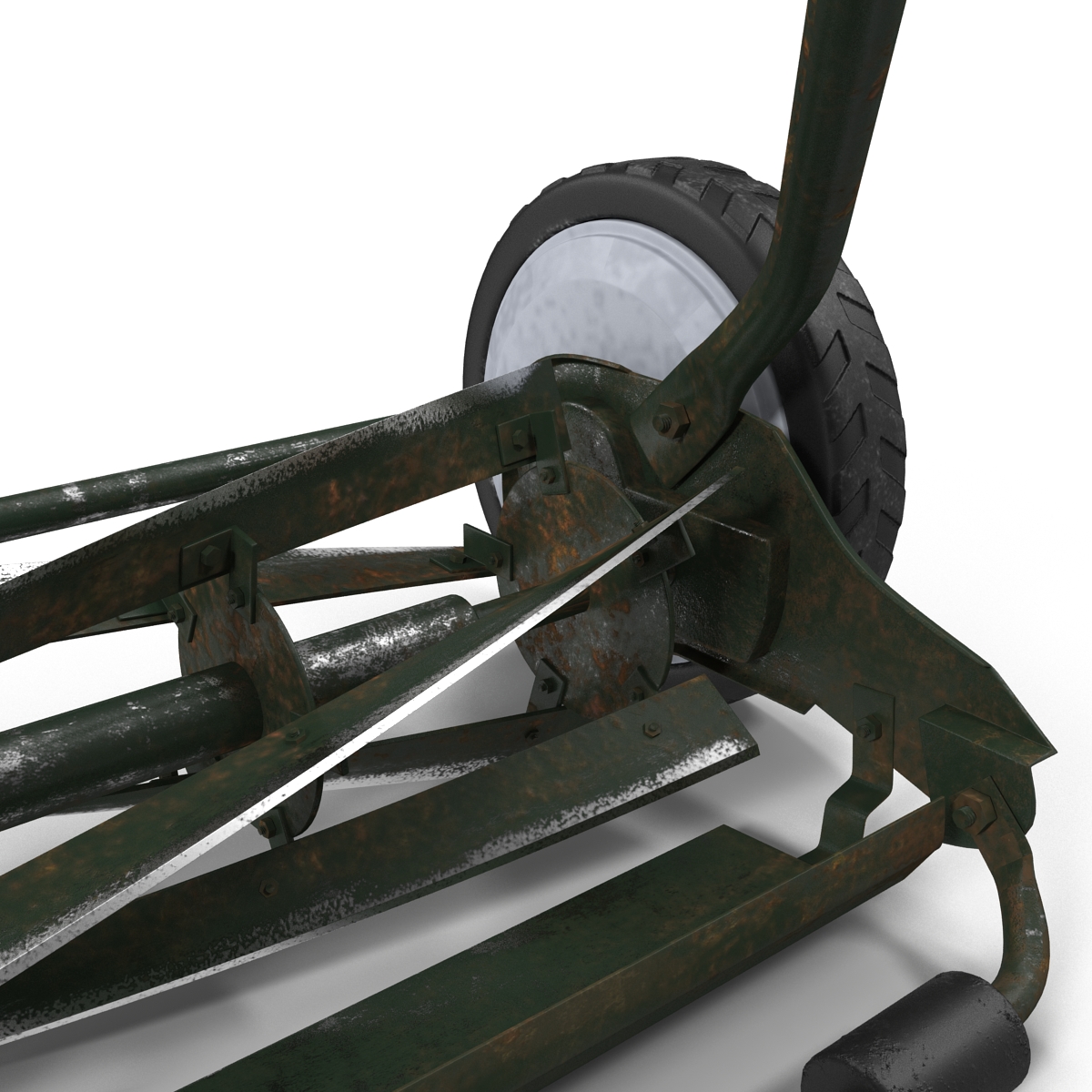 3D Vintage Push Mower model