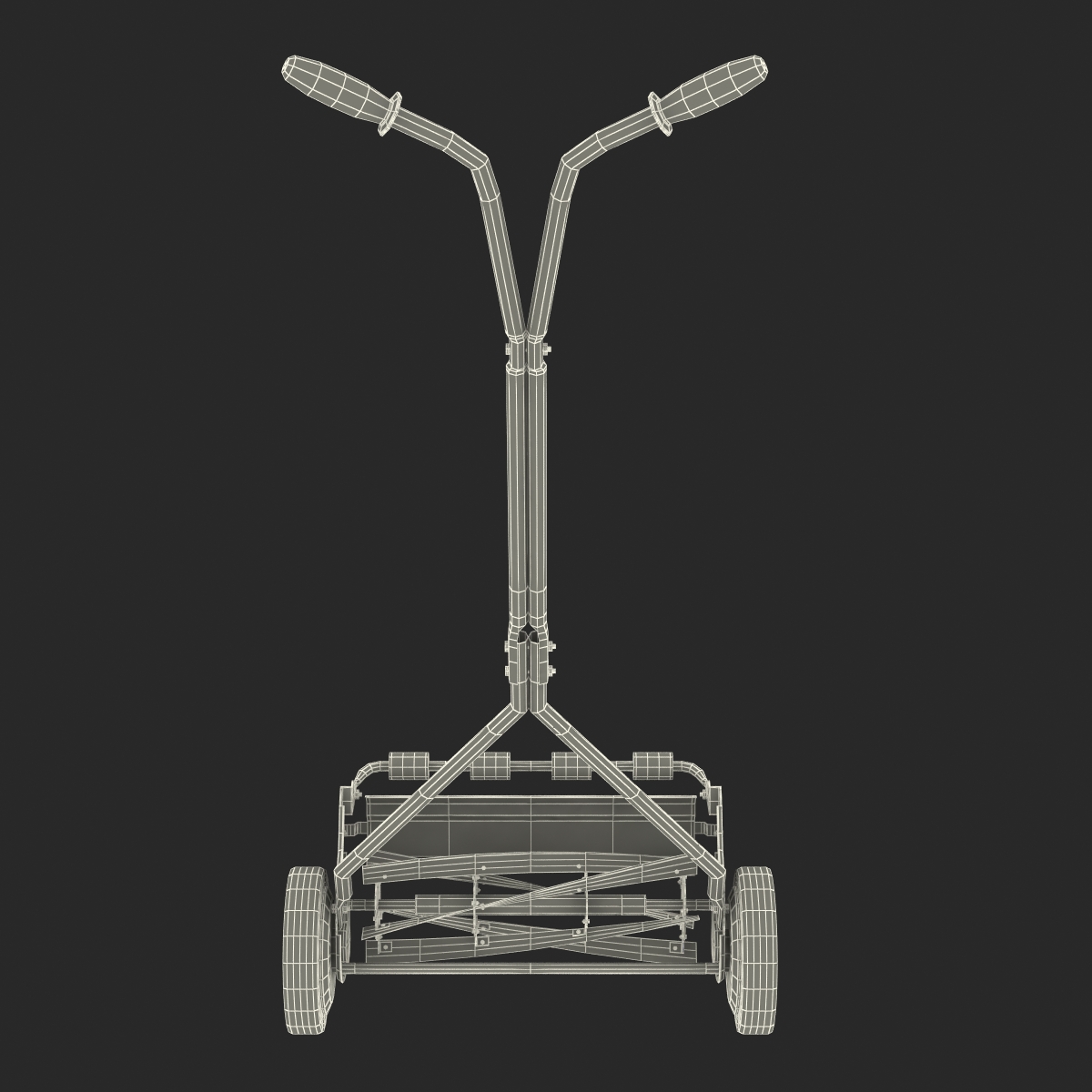 3D Vintage Push Mower model