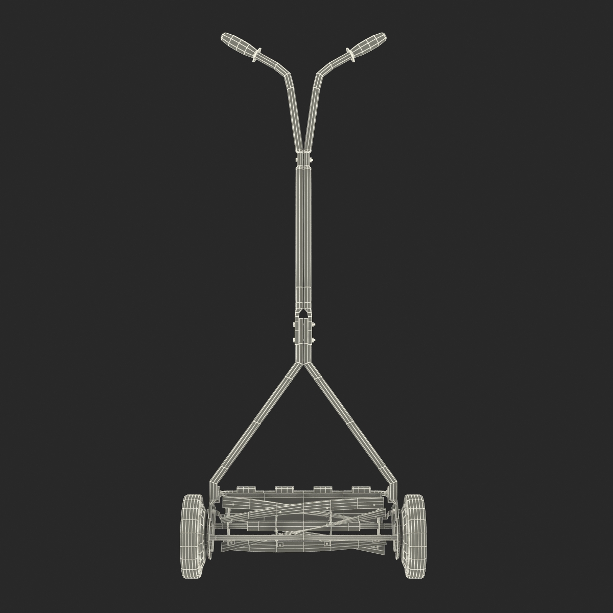 3D Vintage Push Mower model