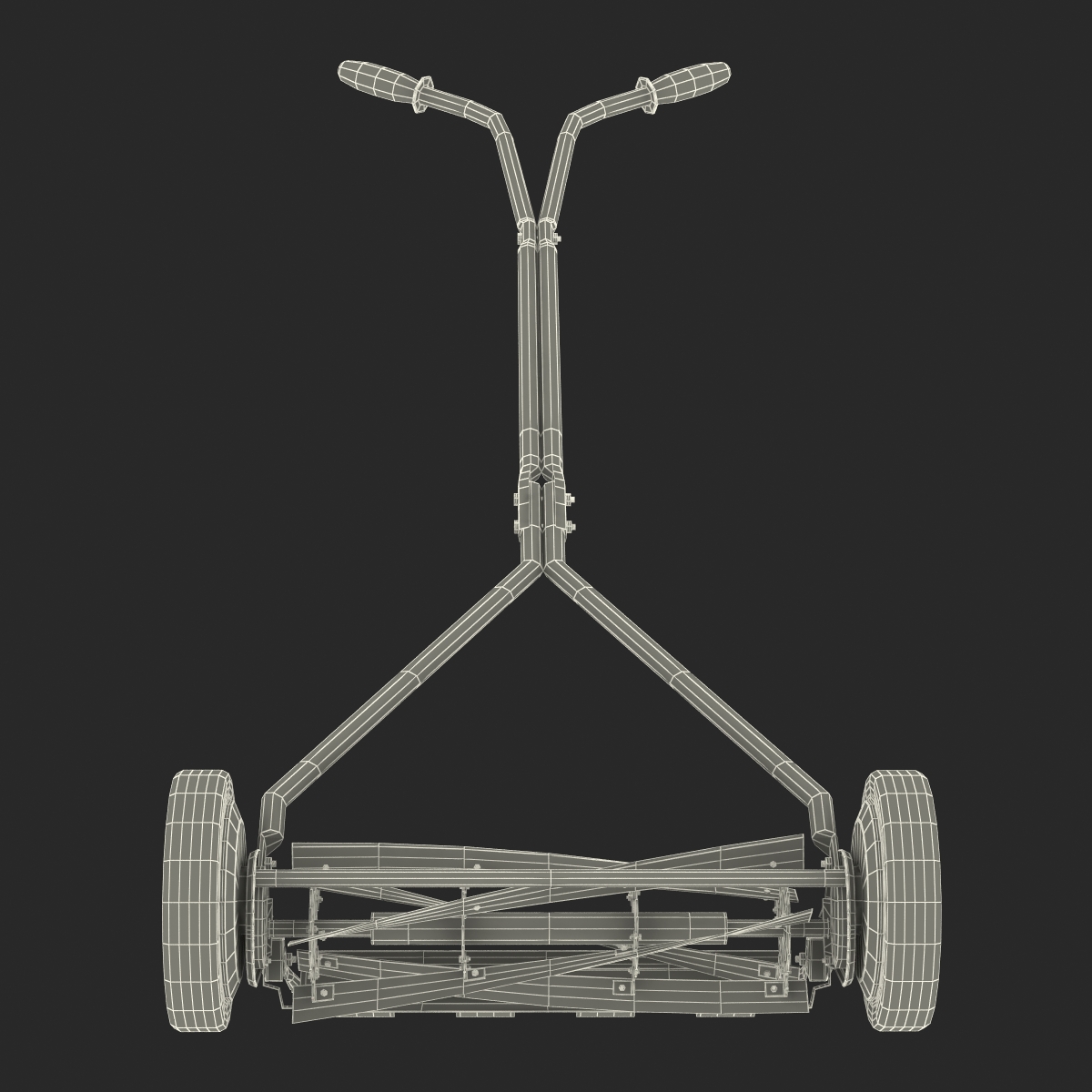 3D Vintage Push Mower model