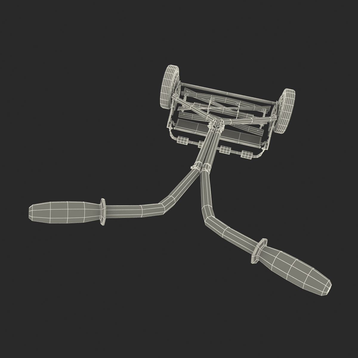 3D Vintage Push Mower model