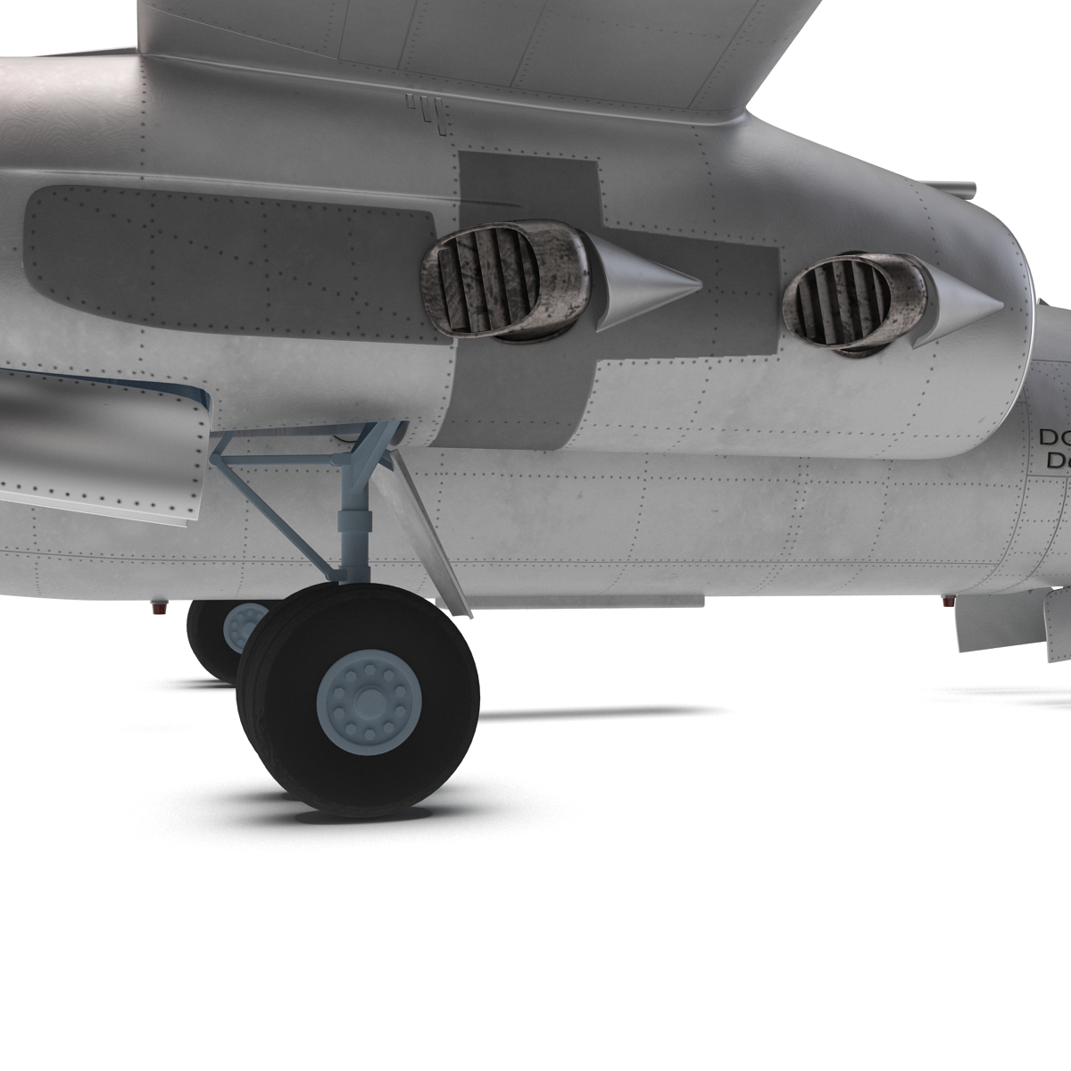 Jet Transport Dornier Do 31 Rigged 3D model