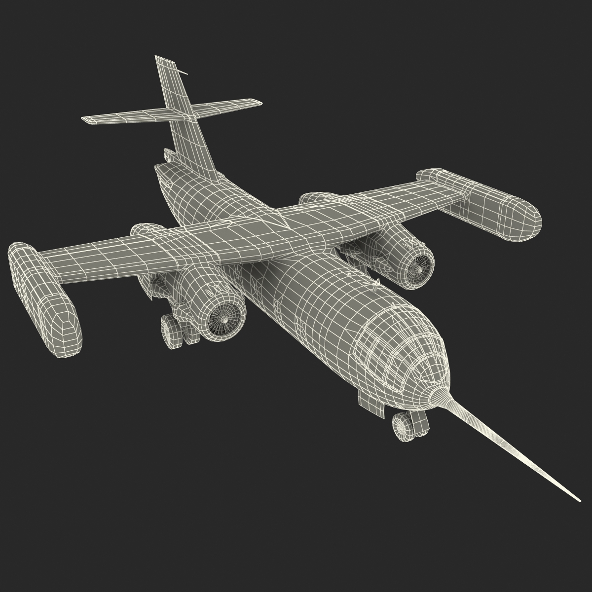 Jet Transport Dornier Do 31 Rigged 3D model