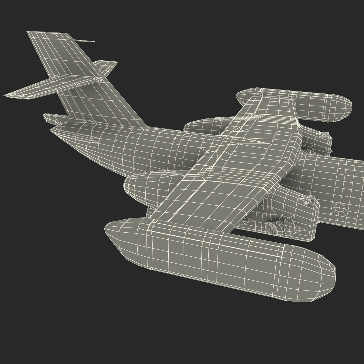 Jet Transport Dornier Do 31 Rigged 3D model