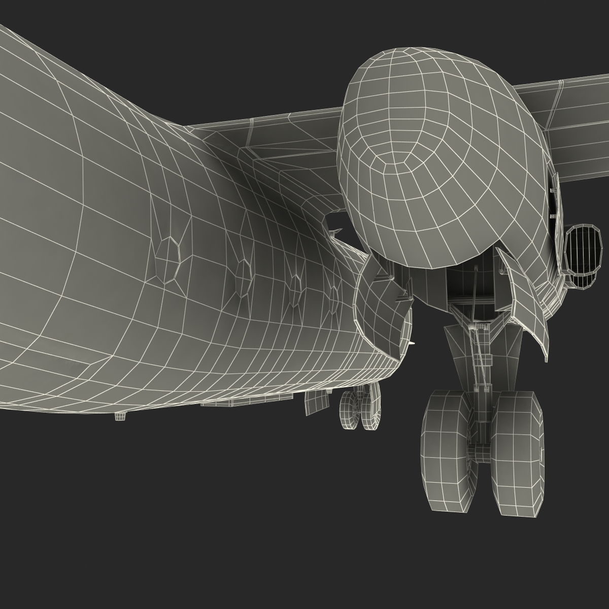 Jet Transport Dornier Do 31 Rigged 3D model