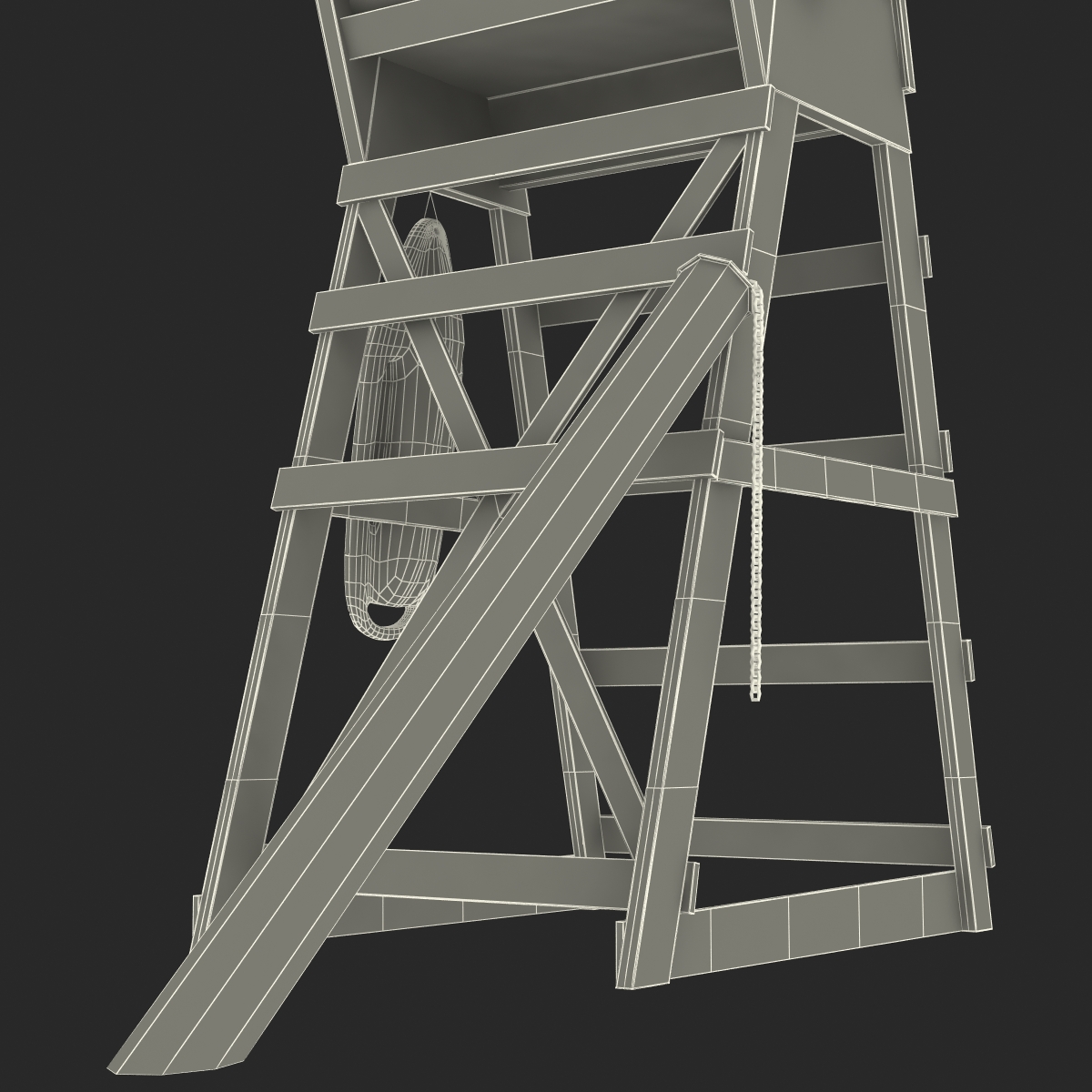 3D model Lifeguard Chair