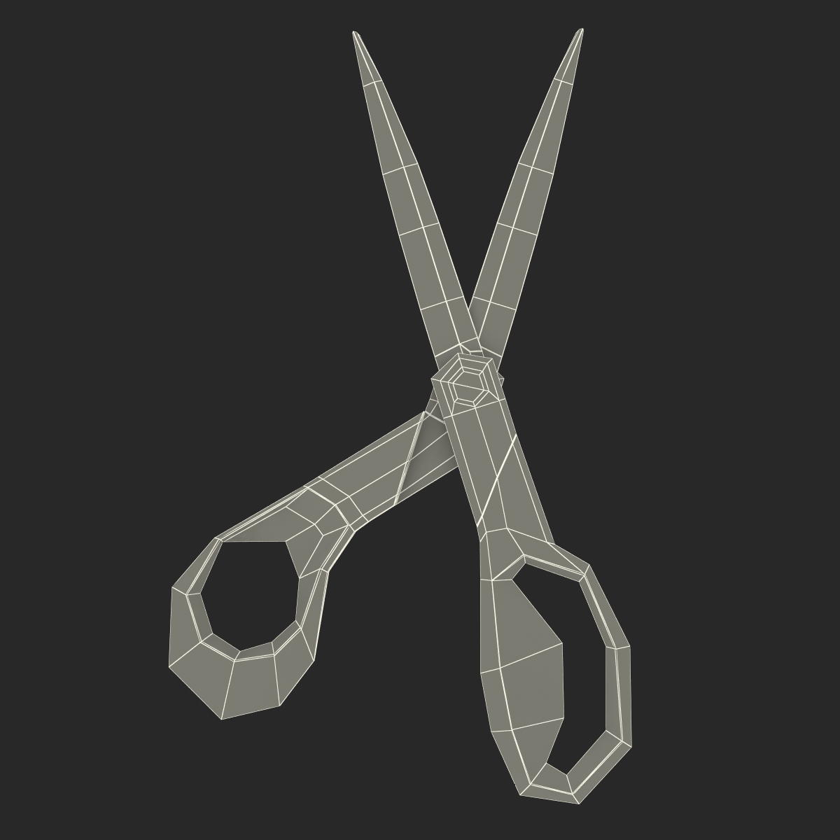 3D model Scissors Orange