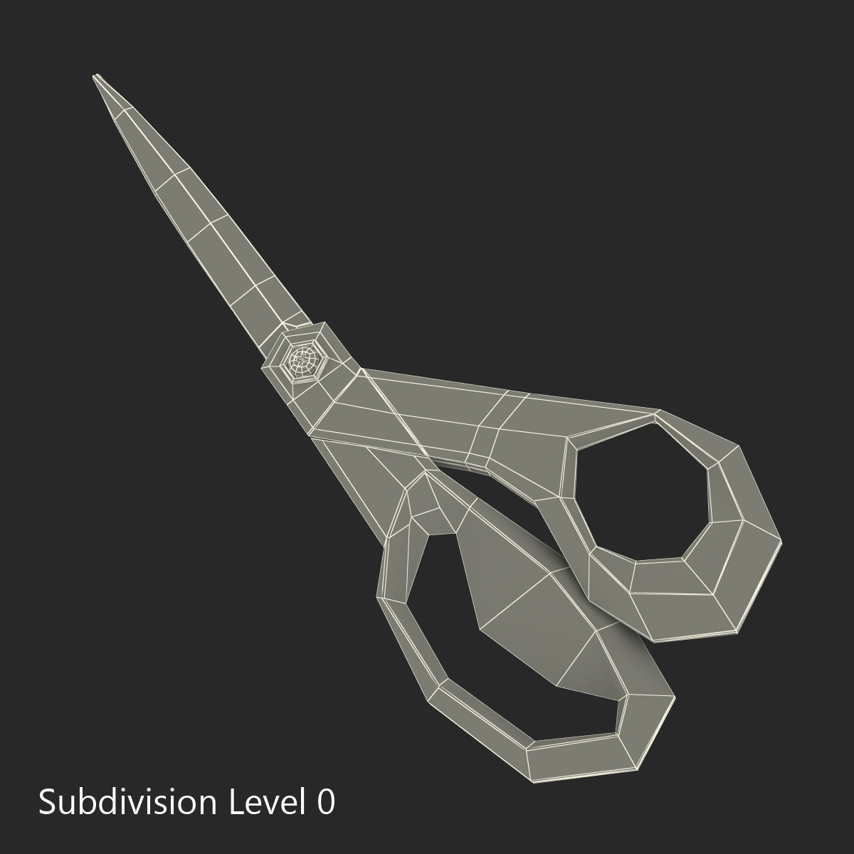 3D Scissors Blue model