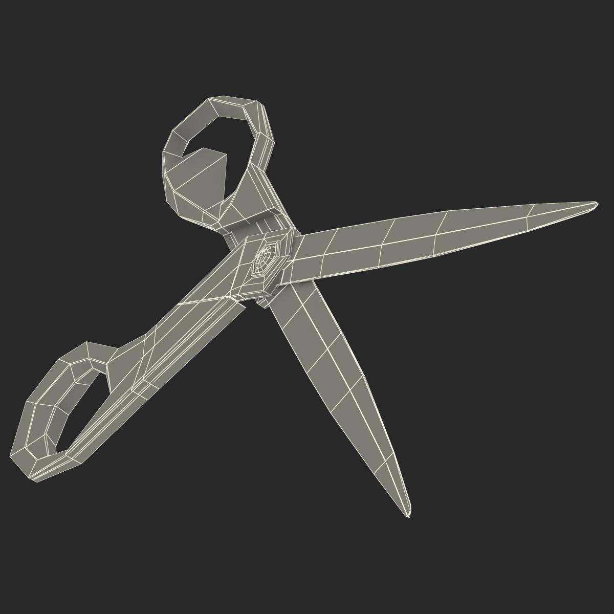 3D Scissors Blue model