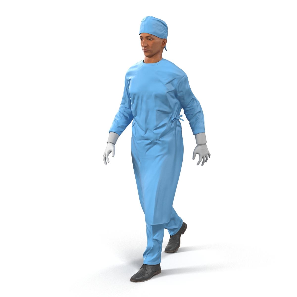 3D model Male Surgeon Mediterranean Rigged 2