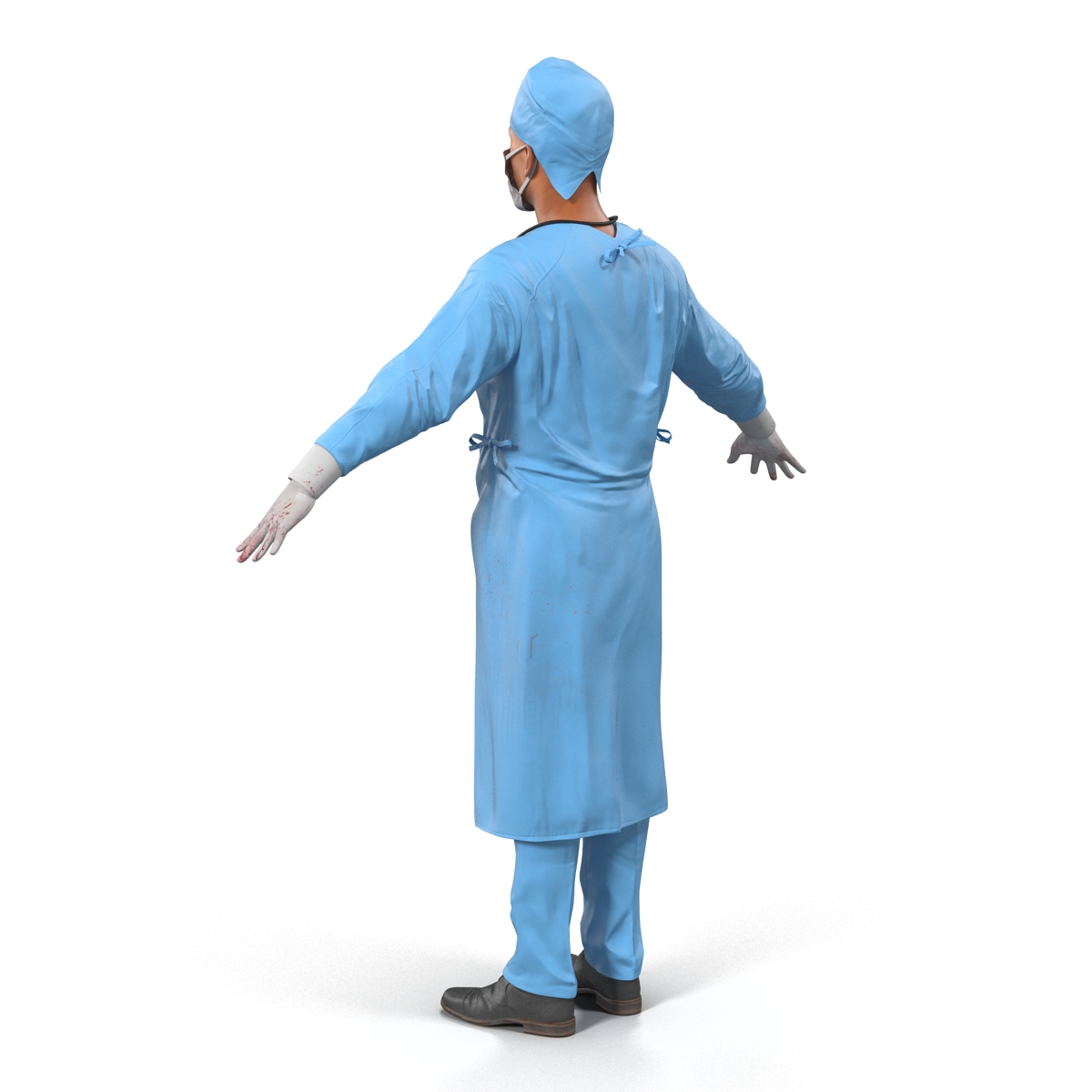 3D model Male Surgeon Mediterranean Rigged 3