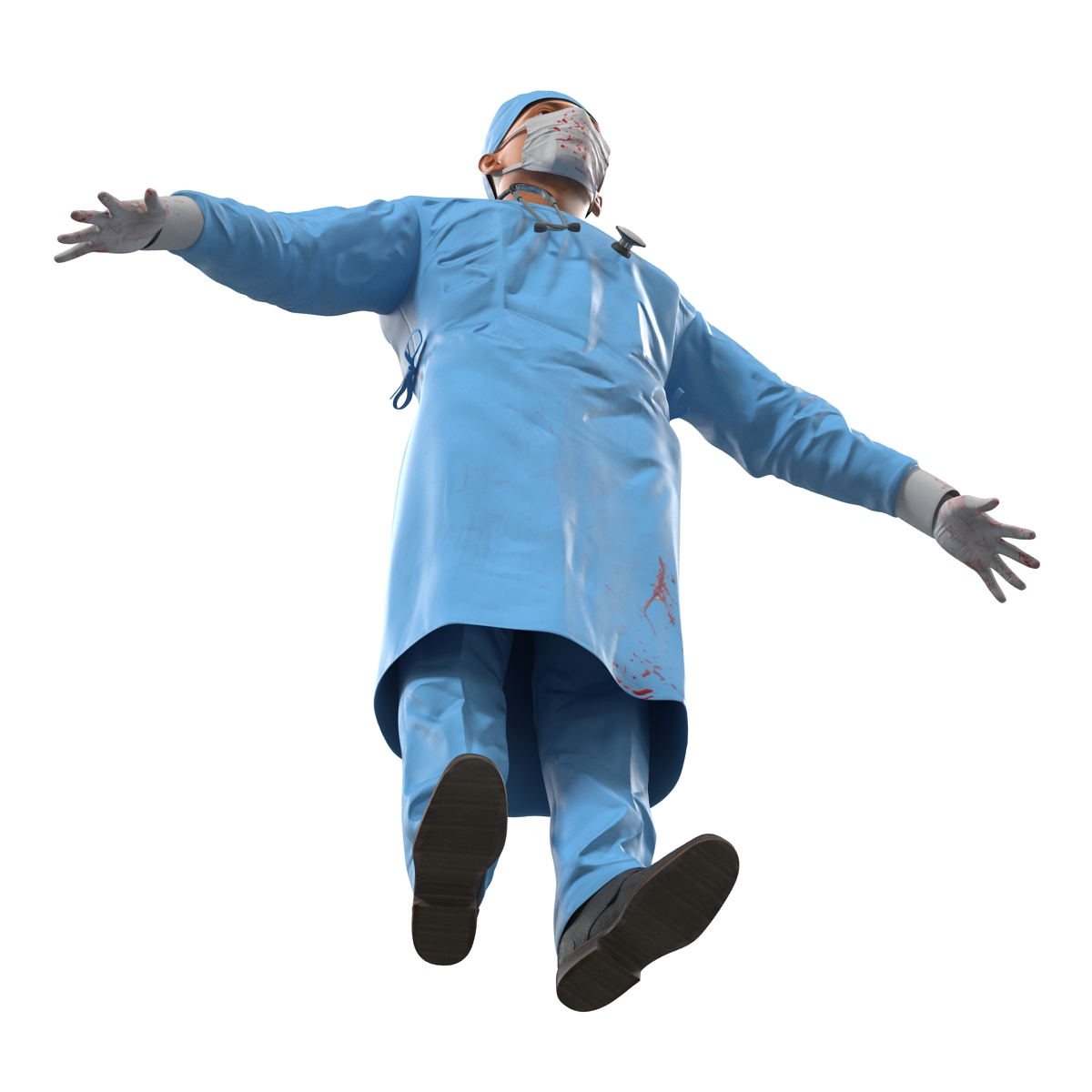 3D model Male Surgeon Mediterranean Rigged 3