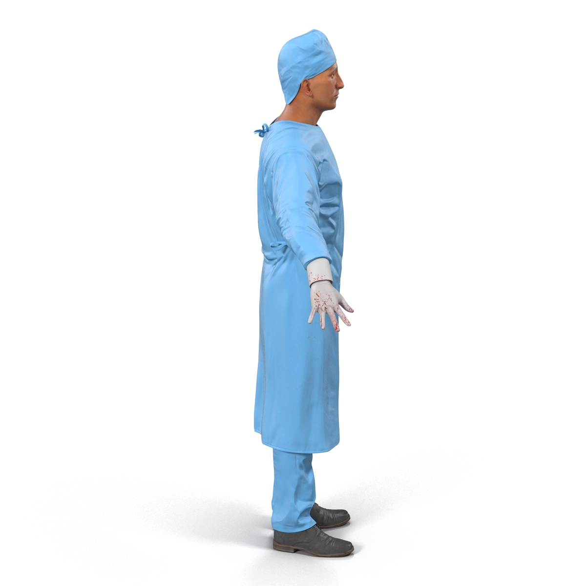 3D model Male Surgeon Mediterranean Rigged 4