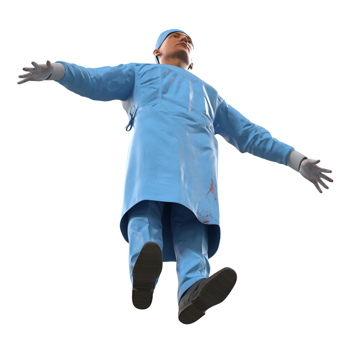 3D model Male Surgeon Mediterranean Rigged 4