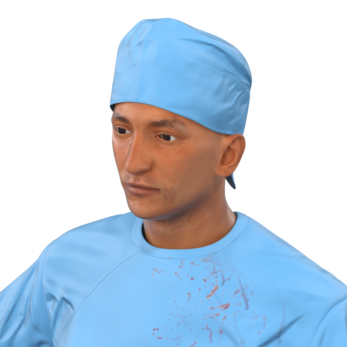 3D model Male Surgeon Mediterranean Rigged 4